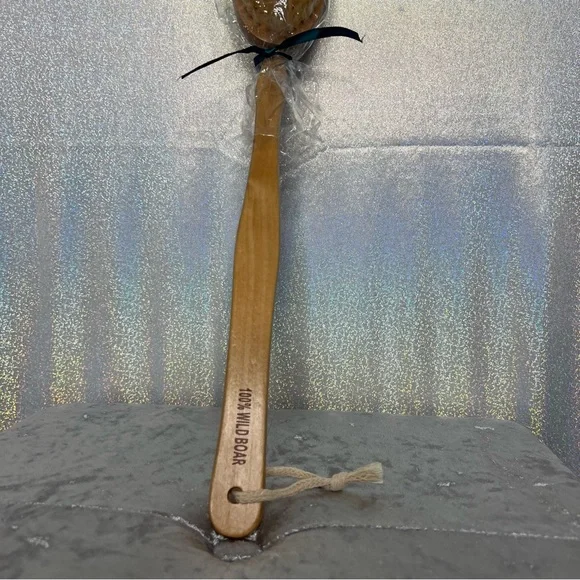 Exfoliating brush 100% wild boar bristles lymphatic drainage anti cellulite dry